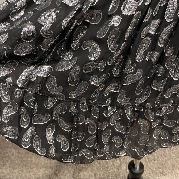 Michael by Michael Kors long sleeve Black Paisley Dress size Extra Small - Picture 6 of 14